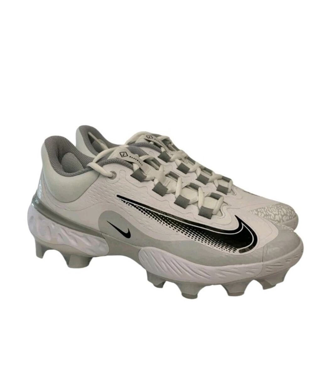 Nike Alpha Huarache Elite 4 Low MCS Baseball White/Gray Men’s 12 FD6255-100 New